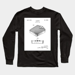 Bathroom Scale Patent - Housewarming Bathroom Art - White Long Sleeve T-Shirt